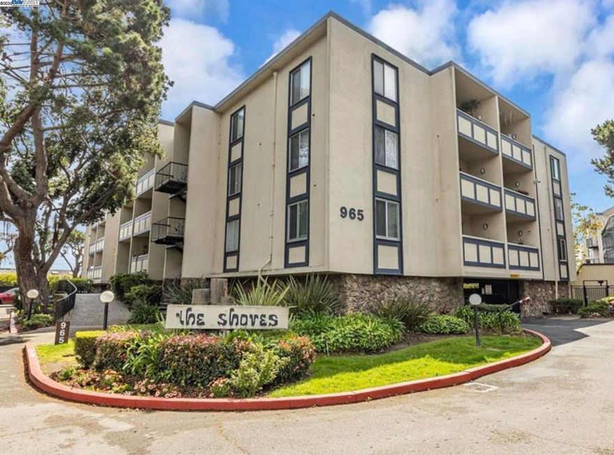 Rare Opportunity at The Shores!  For the first time in over 20 years, this spacious 1-bedroom condo is available in the highly sought-after community of The Shores. This fixer-upper is the perfect opportunity to add your personal touch, build equity, and create a space that reflects your style. With a blank canvas ready for renovation, the possibilities are endless!  The home features top to bottom sliding door opening to a private balcony with a serene setting—ideal for relaxing mornings or peaceful evenings. Just one block from the beach, you’ll love easy access to the shoreline for morning walks, biking, and water sports. Conveniently located near shopping, specialty stores, Trader Joe’s, and top-rated restaurants, this home offers the perfect blend of coastal living and urban convenience.  HOA covers water, trash, and a wide range of amenities, including a sparkling pool, sauna, clubhouse, and common laundry facilities. This condo also comes with one-car deeded underground gated parking for added security and convenience. Commuters will appreciate quick access to the SF Ferry, BART, and major freeways, making travel to the city a breeze.  Don’t miss this rare chance to own your seaside retreat in one of the area’s most desirable neighborhoods. Bring your vision!