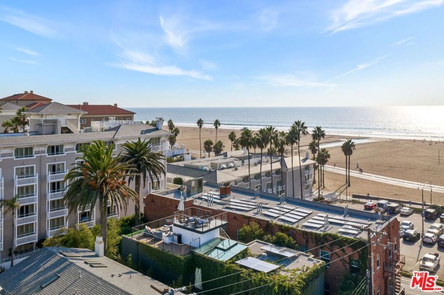 Hidden Gem in Santa Monica! Appreciate one of a kind views of the world famous Santa Monica Pier, beach and ocean from the rooftop deck of this spectacular glass and steel work of art. Just steps to the sand and across the street to the well known Shutters Hotel, this property was Designed by the world renowned architectural firm Lee+Mundwiler. The home flows seamlessly from the entry through the living room to the spacious eat in kitchen. The living spaces are encased in walls of glass and steel, soaking the home in natural light. Centered around a three story atrium with a large adjustable skylight allowing for natural light and air to spill into the home from above.