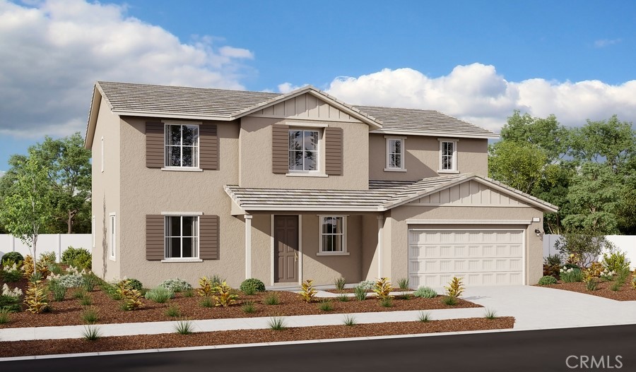 Last opportunity for this highly sought after Preston plan in Legacy at the Braverde masterplan in Menifee.
Upon entering, you are greeted with a charming front porch which leads you into the homes dramatic 2 story ceiling foyer, the main level features a formal dining room, expansive great room and a well appointed kitchen w/oversized island, professional vent hood, warm brown maple cabinets, quartz countertops w/full tile backsplash & under cabinet lighting. A bright sunroom w/a vaulted ceiling is off the kitchen and creates a unique space as either another dining or seating area to enjoy morning coffee. A convenient bedroom/full bathroom w/walk in shower completes the main level. Upstairs, you'll find a central laundry room, an expansive loft, three secondary bedrooms with a shared bath and a lavish primary suite boasting a private bathroom w/large soaking tub, walk in shower and an oversized walk-in closet. This is the last Preston plan here at Legacy, don't wait! Estimated completion is September 2025
