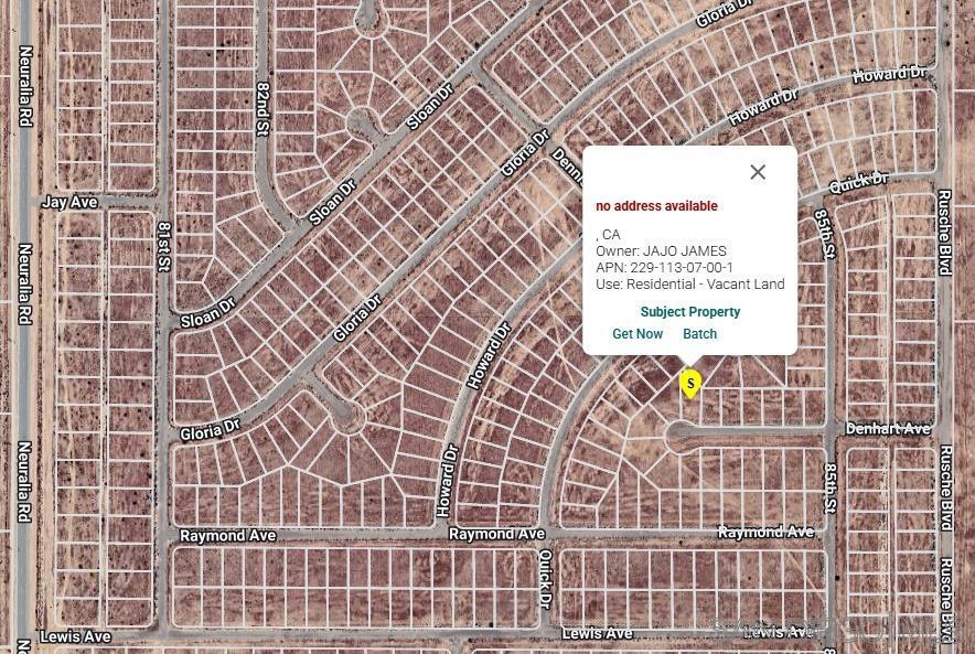 Great opportunity to own 7,840 Square feet vacant lot In California city. (Total of 5 available LOTS for sale each one is for $5,000 except one is for $10,000)