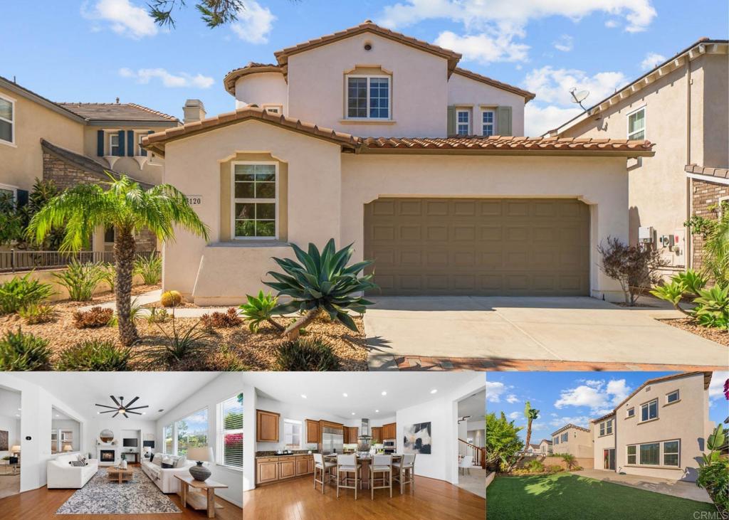 Indulge in elevated Carmel Valley living from this stunning 4-bedroom, 3-bathroom home ideally situated in the highly desirable West Highland Pacific community — delivering both luxury and convenience with its chef’s culinary kitchen, private backyard with no rear neighbors, and prime location just minutes from top schools, parks, and some of San Diego’s most prominent tech and biotech campuses. The striking and expansive layout affords multiple living spaces including a formal living room, formal dining area, open-concept family room, and an oversized upstairs loft, offering flexibility for entertaining, relaxing, or working from home. Step through the welcoming marble-floored entry into a sun-drenched interior where the open design flows effortlessly from the formal areas into the chef’s kitchen and family room, warmed by a cozy fireplace and overlooking the low-maintenance backyard. The kitchen is a true showpiece, featuring a large center island with sink and bar seating, granite countertops, and sleek stainless steel appliances — including built-in Sub-Zero refrigerator, Bosch dishwasher, 6-burner gas stove, and double oven — all open to the living area and back patio for seamless indoor-outdoor entertaining. Retreat upstairs to your private primary suite, separated from the secondary bedrooms, and highlighted by a dramatic tray ceiling, spacious walk-in closet, and spa-inspired ensuite bath with soaking tub, walk-in shower, dual sinks, and vanity area. A full bedroom and bathroom downstairs create the ideal guest suite, in-law retreat, or private office space. Additional upgrades include a finished 3-car garage with epoxy flooring and EV charging capability, Rinnai tankless water heater, upstairs laundry room with built-in cabinetry and sink, drought-tolerant landscaping, and artificial turf for effortless outdoor living. The private backyard provides the perfect setting to relax or entertain with a patio, vibrant vegetation, and no rear neighbors for added privacy. Enjoy access to the resort-style amenities of the West Highlands Pacific Recreation Center (mywhp.com) including sparkling pools, spas, splash pad, state-of-the-art fitness center, table tennis, fire pits, BBQ area, and clubhouse. Located within the award-winning school boundaries of Sycamore Ridge Elementary, Pacific Trails Middle School, and Torrey Pines High School, and just a block from Cathedral Catholic High School, this turn-key home delivers both luxury and convenience in one of San Diego’s most coveted communities.