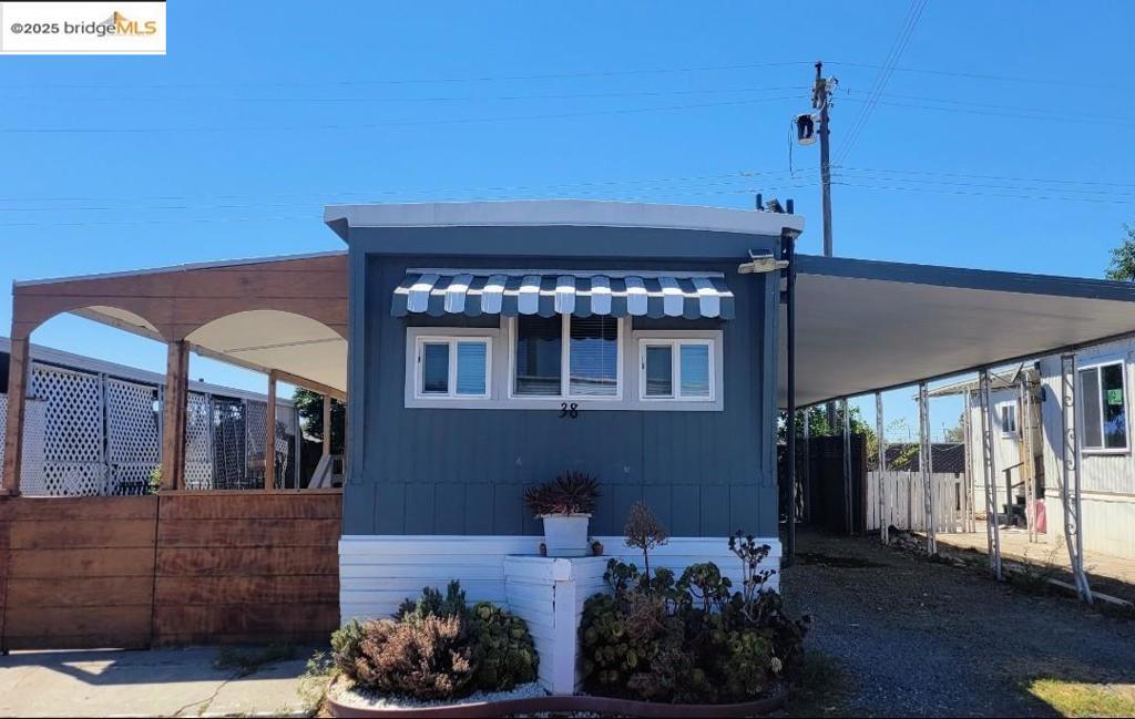 This lovely, updated 2-bedroom 1-bathroom mobile home is located in a welcoming all age mobile home park. It sits on a generously sized space where you will be able to enjoy the outdoors, gardening or entertain family or friends. When you step inside you will see a newly renovated kitchen, that includes all appliances, and the windows have been updated throughout the home. All this work that has been done really gives this home a very fresh look inside. Call today to schedule a viewing! Fireplaces: NO