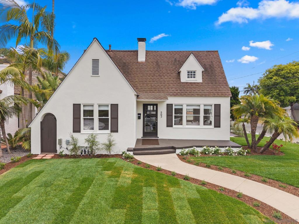 Charming Single-Level Coastal Cottage in Prime Beach-Barber Tract! Just three blocks from the iconic sands of Windansea Beach, this light, bright, and beautifully remodeled home is the perfect blend of coastal charm and modern comfort. Nestled in one of La Jolla’s coveted neighborhoods, this turnkey 2-bedroom, 1-bath gem offers a serene retreat with an unbeatable walkable lifestyle. Extensively remodeled with designer finishes and freshly painted inside and out, the home exudes pride of ownership. Both bedrooms are generously oversized, ideal for rest, work, or relaxation. A 250esf finished attic with easy retractable ladder access provides valuable bonus space for storage or creative use. The spacious yard invites outdoor living, the patio is perfect for al fresco dining and entertaining. A one-car garage offers secure parking, additional storage, or potential ADU expansion (R-2 zoned). Just minutes from La Jolla’s charming village, farmer’s market, world-class beaches, shops, galleries, and renowned dining. This is a rare opportunity to own a slice of coastal paradise! The status with THE CITY OF SAN DIEGO, Development Services Department is approved for Not Historical for 5 years from 5/15/25 and will be subject to review for potential historic after the said 5 years. The sellers have architectural plans if expanding the house to about 4,000esf is the buyer's desire to explore possibilities.