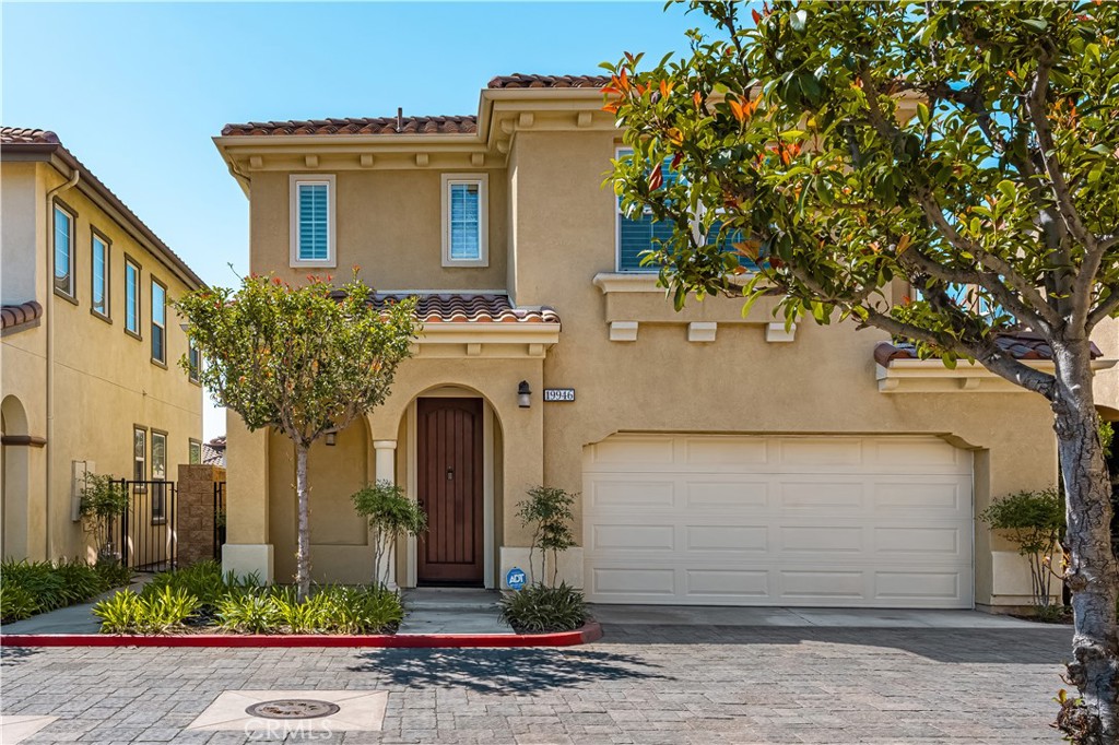 Welcome to this exceptionally spacious, beautifully upgraded detached condominium in the highly sought-after community of Tierra at Villagio. This expansive end-unit home boasts an open, airy floor plan, highlighted by a gourmet kitchen featuring a built-in refrigerator, stainless steel appliances, a large center island, stunning granite countertops, a double oven, and a 5-burner gas stove. The kitchen flows seamlessly into both a generous dining room and a vast family room, bathed in natural light. The main floor offers tile throughout, including a convenient powder room for guests and a laundry room with ample extra storage. Upstairs, you'll find generously proportioned bedrooms, two of which share a well-appointed Jack-and-Jill bathroom with dual vanities. The impressive primary bedroom is a true retreat, complete with custom shutter window coverings, a large walk-in closet, and a luxurious en-suite bathroom featuring separate vanities, a soaking tub, and a walk-in shower. The backyard is designed for both relaxation and entertaining, with low-maintenance hardscaping and lush plantings creating a serene, private oasis. The spacious 2-car garage houses a tankless water heater, ensuring endless hot water for ultimate comfort and enjoyment. This home offers the perfect blend of luxury, space, and convenience!