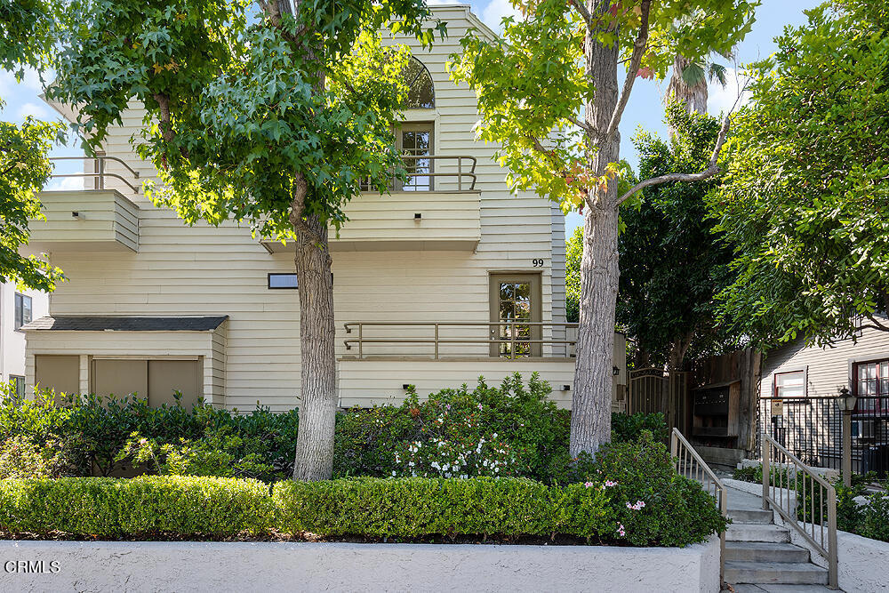 There is much to love about this end-unit 2 BR/2.5 BA townhome located just east of the South Lake Shopping area and just north of Caltech. This charming townhome features abundant natural light, hardwood floors throughout, has a spacious living room/dining area with a handsome fireplace and is open to the inviting kitchen with quartz counters, tile backsplash, stainless steel appliances, built in shelves and convenient breakfast bar. There is a nice front patio perfect for grilling and gardening and another balcony as well on this level. You will also find a handy powder room and direct access to the attached two car garage with laundry hook-ups. Upstairs is the generous primary suite with vaulted ceilings, 2 large closets, another balcony and attached bathroom. There is an additional ensuite with a balcony and lots of built-in cabinets on the landing outside both bedrooms. This property has been well loved and recently painted throughout. In this location you are close to shopping, dining, multiple entertainment and transportation options and just a half block away from the annual Rose Parade! This is a great opportunity to live in a great and convenient location in the desirable city of Pasadena. Come and check this one out right away!