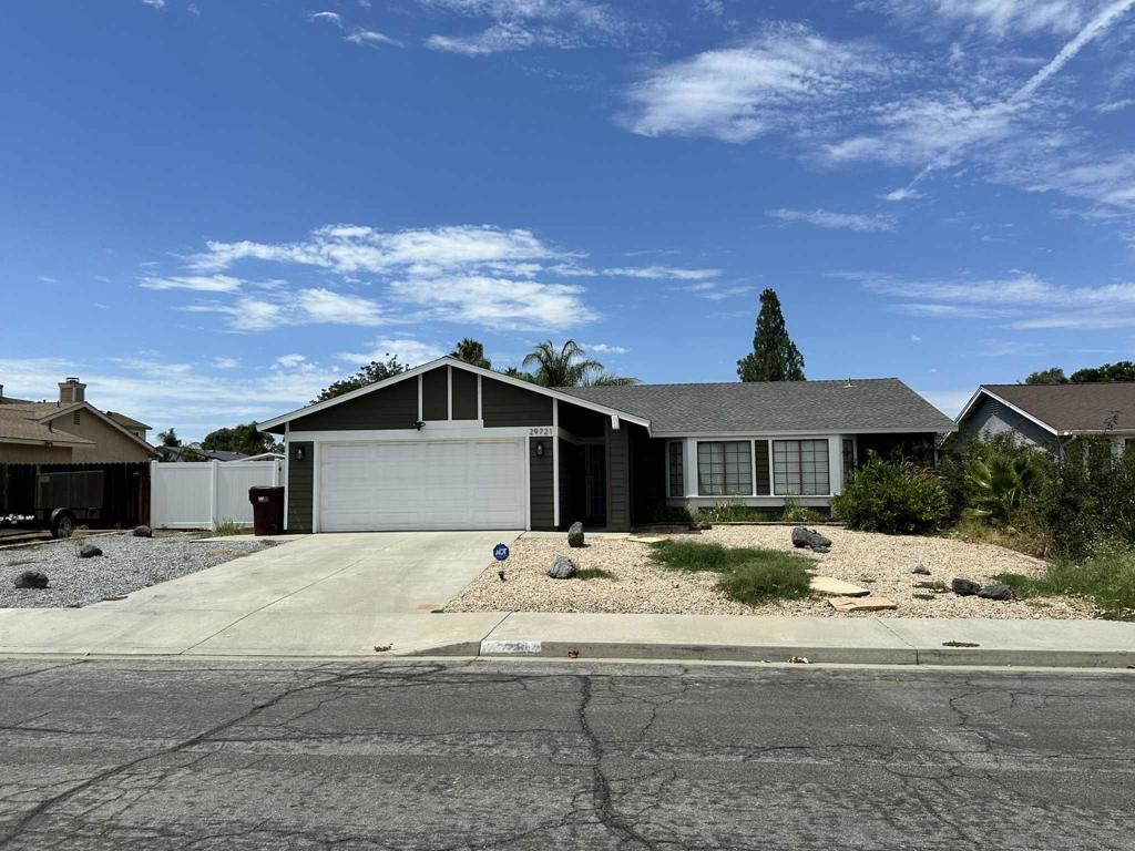 Welcome to this beautifully upgraded single-story home in Menifee! Featuring a spacious floor plan with laminate flooring and carpet in the bedrooms. Enjoy a modern kitchen with white cabinets, quartz countertops, and stainless steel appliances. Bathrooms have updated vanities, tile, and fixtures. Roomy living area with a fireplace and plenty of natural light. Huge Driveway with an attached two-car garage. The large backyard offers a covered patio, perfect for gatherings, plus low-maintenance front landscaping. Conveniently located near parks, schools, shopping, and the 215 Freeway. Welcome to this beautifully upgraded single-story home in Menifee! Featuring a spacious floor plan with laminate flooring and carpet in the bedrooms. Enjoy a modern kitchen with white cabinets, quartz countertops, and stainless steel appliances. Bathrooms have updated vanities, tile, and fixtures. Roomy living area with a fireplace and plenty of natural light. Huge Driveway with an attached two-car garage. The large backyard offers a covered patio, perfect for gatherings, plus low-maintenance front landscaping. Conveniently located near parks, schools, shopping, and the 215 Freeway.