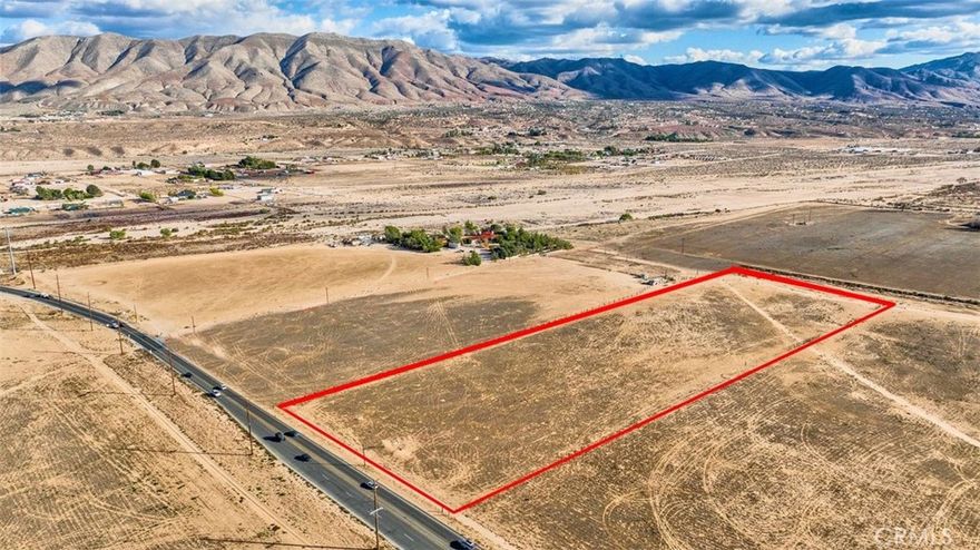 LOCATION LOCATION LOCATION! Incredible opportunity to own a large parcel of land fronting Rock Springs Rd. in Hesperia. This spectacular property approximately 9.72 acres has stunning mountain views in every direction. Power, water and telephone available, close proximity to farms and ranches as well as neighborhood homes, easy drive to Hesperia lakes, Hesperia golf course and Silverwood lake. Mountain communities like Big Bear, Lake Arrowhead and Wrightwood are within about an hour drive, also just minutes from shopping and restaurants, a mini market just down the street. This is a must see property with fantastic potential