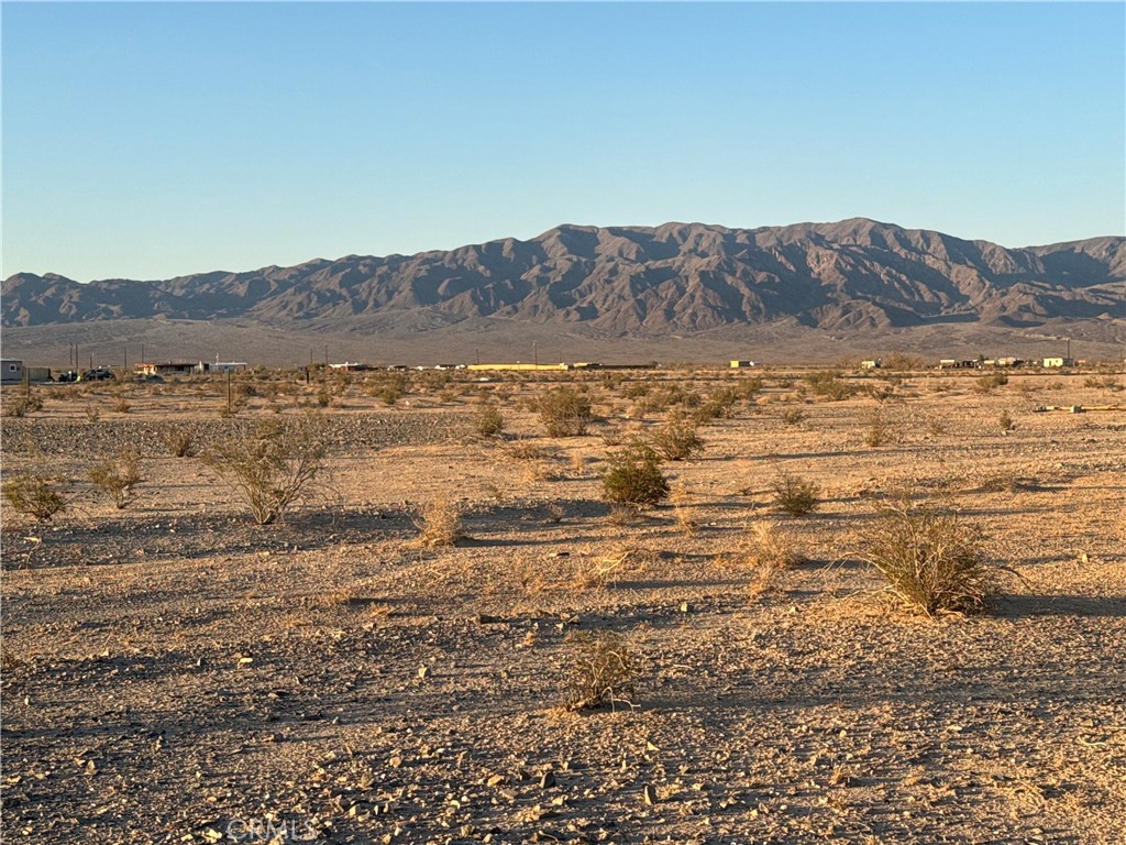 Discover the serene beauty of the desert with this 2.5-acre parcel of vacant land located in the peaceful Wonder Valley area of 29 Palms. This flat, buildable lot offers stunning panoramic views of the Bullion Mountains and the untouched expanse of the Sheephole Valley Wilderness. Enjoy the convenience of power nearby on Pipeline Road and easy year-round access from paved Amboy Road via a very well-maintained dirt road. Just 20 minutes from the entrance to Joshua Tree National Park, this property offers the perfect blend of seclusion and accessibility—ideal for your desert retreat, off-grid getaway, or future investment. Don’t miss this opportunity to own a piece of California’s high desert charm.