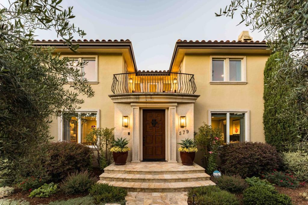 Tucked on a quiet cul-de-sac, this modern Mediterranean home pairs great curb appeal with over 4,500 sq ft of luxury. Hardwood floors, arched entryways, and natural light enhance formal rooms, a chef's kitchen with top-tier appliances, and a walk-out family room. The lower level features flexible space with a wet bar and a temp-controlled wine cellar for ~1,000 bottles. Six spacious bedrooms are spread across all three levels, including a light-filled primary suite with a jetted tub and separate shower. Outdoor highlights include a large third-floor terrace and an entertainer's backyard with a built-in grill, gas firepit, and covered patio with a heater. Additional features: AC on all levels, whole-home and backyard Sonos system, and a detached garage with gated driveway. Close to Terman Park, The Village at San Antonio Center, top commute routes, and top-rated Briones, Fletcher, and Gunn schools.