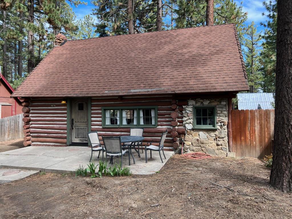 Charming log cabin home on a very usable lot in South Lake Tahoe. This home has a great central location and is just a short walk to shopping and restaurants and the lake! Just a few minutes drive to Heavenly Ski Resort. Room to park several cars, trucks, RV or boat. Loft bedroom and bath upstairs and 1 small bedroom/office and full bath downstairs. Celebrate mountain living in this unique home. This home features a custom rock fireplace with gas heat insert and open beam ceilings. Lots of wood here with knotty pine ceilings and stairway. Upgrades include central forced air gas heating, an outdoor bear box, and two newer storage sheds. Just 3 blocks to the marina and beach. Make this your second vacation home or rent it as a long term investment. This home has a good well documented rental history.