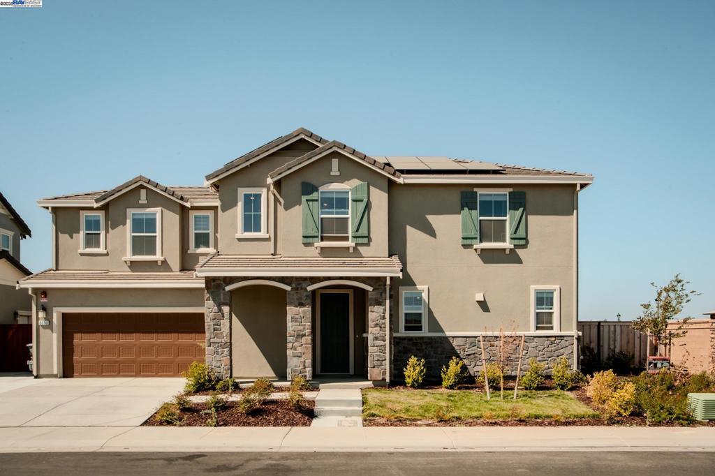 Welcome to this beautifully maintained premium corner lot, two story home located in the Sagebrush at Magnolia community by KB Home. This 3 bedroom, 2.5 bath property includes a spacious loft and an open concept layout that blends modern style with everyday comfort. The main level features a bright and airy living space that flows seamlessly into the dining area and kitchen. The kitchen is equipped with quartz countertops, stainless steel appliances, and ample cabinet space, offering both functionality and a modern aesthetic. The attached two car garage provides convenient direct access into the home. The front entry has been enhanced with a custom walkway and steps, replacing the original grass and dirt for improved curb appeal and easy access. Upstairs, you’ll find three well sized bedrooms and a versatile loft, perfect for a home office, media room, or play area. The primary suite includes a walk in closet and an ensuite bathroom with dual vanities and contemporary finishes. The laundry room is also located on the second floor, completing the functionality of the upper level. Situated on a premium corner lot, the backyard has been upgraded with extended concrete and built in gas fire pit, creating a low maintenance outdoor space ideal for relaxing or entertaining. A must see!