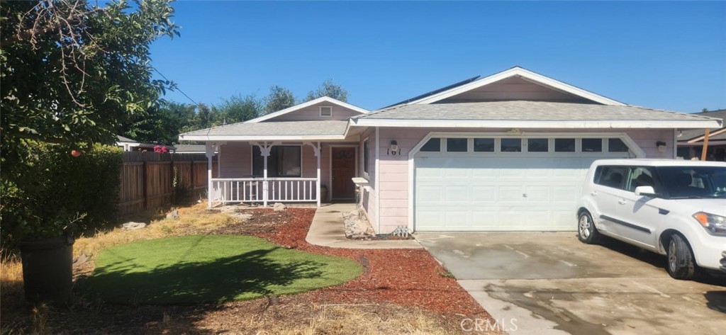A charming and functional single-story home, perfect for a starter family or downsizing household. This 3-bedroom, 2-bath property spans roughly 1,092 sq ft and includes desirable modern comforts such as hardwood flooring, central air, forced air heating, and garage laundry access. The home boasts built-in appliances and central vacuum (per Redfin), on a level, fenced lot—complete with patio and greenery upkeep via an inbuilt sprinkler system. The attached two-car garage with covered parking adds convenience, while the home’s peaceful rural location yields both privacy and community charm.