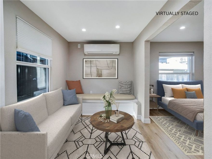 Bright and thoughtfully updated studio located at 985 1/2 Dexter St. in the heart of Highland Park. This residence is one of three units within a well-maintained triplex property. The unit features engineered flooring throughout, a functional kitchen equipped with a stove, refrigerator, dishwasher, microwave, and oven, as well as central heating and air conditioning for year-round comfort. An in-unit washer and dryer add everyday convenience.
Ideally situated near York Boulevard and Figueroa Street, the property offers easy access to Highland Park’s popular cafés, dining, boutiques, and nightlife, and is within close proximity to Occidental College. Convenient to public transportation and neighboring Eagle Rock, Pasadena, and Downtown Los Angeles. One covered carport parking space included. An excellent opportunity for a tenant seeking comfort, convenience, and a prime Highland Park location.