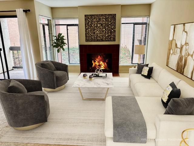LOCATION: Wonderful Spring Valley complex within blocks of downtown, offering a great close to town score, perfect for commuting by car, train or bus, and close to restaurants, shopping, farmers markets, and recreational activities. SIZE AND LAYOUT: 1,350 square feet featuring 2 bedrooms and 2.5 baths. PRIVATE FEATURES: Gated entrance and parking, townhouse style with only one shared wall, a private courtyard, patio and complex pool/spa. Open courtyard entry with only one unit across. INTERIOR HIGHLIGHTS: A spacious living room with a fireplace, adjoining dining area, an eat-in kitchen, and a guest bathroom on the main floor. The primary suite is large with a walk-in closet and floor to ceiling-built ins. The unit features a second bedroom with its own ensuite bath. ADDITIONAL AMENITIES: Elevators for easy access, 2 parking spaces, outdoor patio as well as proximity to parks & exceptional schools