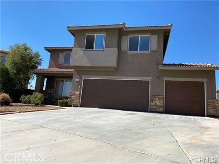 BEAUTIFUL TWO STORY SPACIOUS RESIDENCE FOR LEASE IN ONE OF THE NICEST AREAS OF ADELANTO LOCATED IN A CUL-DE-SAC. THIS HOME FEATURES 5 SPACIOUS BEDROOM AND 2 COMPLETE BATHROOMS PLUS ONE-HALF BATHROOM DOWNSTAIRS. 2,013 LIVING SQ. FT AND A LOT SIZE 8,000 SG.FT. GREAT MASTER BEDROOM WITH A MASTER BATHROOM. THERE IS A COZY FIREPLACE ON THE LIVING ROOM AND AN OPEN SPACIOUS KITCHEN UPGRADED WITH GRANITE COUNTER-TOPS AND AN ISLAND AND WOOD CABINETS. BEAUTIFUL TILE FLOORS. THIS PROPERTY HAS AN AMAZING BACK YARD!!! LARGE PATIO COVER PERFECT FOR BARBECUES. THIS PROPERTY HAS A 3 CAR GARAGE.