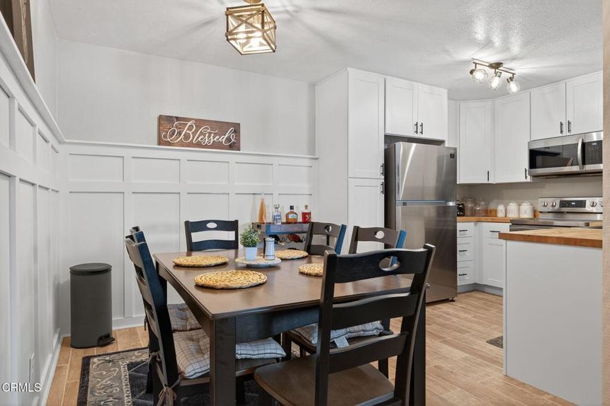 Updated Condo in PeppertreeCharming move in ready single-level, second-story unit with a remodeled kitchen featuring new cabinets, butcher block counter tops plus custom batten board in the dining area.  Updated windows and sliding door.  Newer tile flooring and carpet.   Vaulted ceilings in the living room and bedroom.   Enjoy the Ventura sunsets from the balcony.  Community amenities include an indoor pool, spa, gym, tennis courts, clubhouse.Fantastic location in the complex with ocean breezes. Walk to shopping, restaurants, parks, public transit. Easy access to 101 & 126 freeways and the County Government Center.