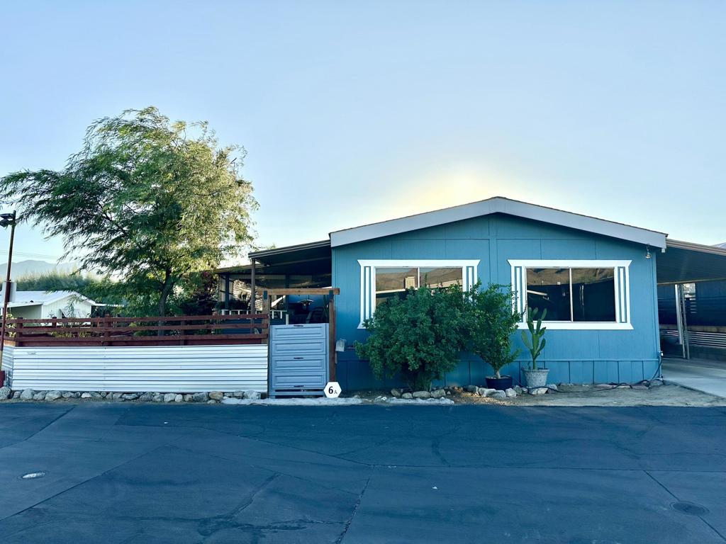 Don't miss out on this beautiful, newly remodeled mobile home!One of the largest homes in the community--and offering some of the most parking space available--this updated Desert Hot Springs property is a rare find. Just minutes from Palm Springs and the I-10 freeway, it provides easy access to the entire Coachella Valley.Enjoy a private fenced yard and patio, perfect for entertaining or relaxing. The property boasts parking for multiple vehicles plus a versatile studio room with its own A/C, flooring, and insulation.Inside, the home shines with a brand-new kitchen, fresh interior and exterior paint, tile flooring, and remodeled bathrooms with new cabinets and sinks. Mini-split A/C systems keep it comfortable year-round, while the roof is in excellent condition. There's even an outdoor bar area for gatherings.The community features natural-mineral-water pools and spas, along with a clubhouse offering ping-pong tables and a full kitchen--perfect for social events and recreation. Space rent is only $734!