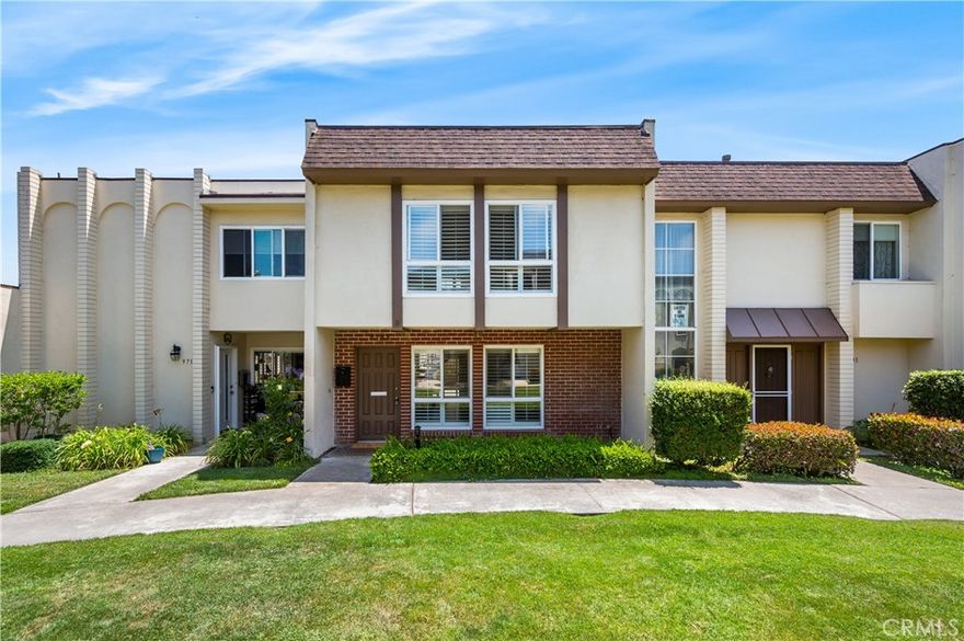 This beautiful 3-bedroom, 2.5-bathroom townhome located in Villa Pacific community of Huntington Beach. This two-story townhome offers a desirable layout. Just 12 minutes by car from the beach. The first floor features a beautiful laminate floor through, custom plantation shutters, crown molding, and baseboards. The kitchen located next to the dining room with granite countertops, stainless steel appliances and a modern title backsplash. One bathroom is conveniently located downstairs. The dining room features a ceiling fan and is conveniently located next to kitchen and the patio. All the bedrooms are upstairs. The primary suite offers high ceilings, abundant natural light, a large closet, and an ensuite bathroom. The second and third bedroom includes a closet, and high ceilings. The garage is for 2-car garage (Owner built a workshop room inside the garage and easily be taken down) The Villa Pacific community offers resort-style amenities, 2 community clubhouses, 3 swimming pools, a spa, basketball court, 2 tennis courts, playground for kids, RV/Boat parking (for an additional fee), dog-friendly walking paths, and ample guest parking. Located in a private interior section of the community, you’re close to parks, shopping, walking trails, and top-rated schools. The inside was recently painted.