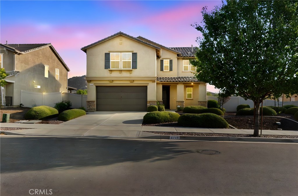 Built just a few years ago—but she’s leveled up since. This isn’t your basic KB Home. Sitting pretty on a premium view lot, this stunner comes with brand-new appliances, upgraded floors, and a tankless water heater—because basic isn’t your style. Inside? Think vaulted vibes with 9-ft ceilings, clean lines, and an open-concept layout made for real life. That dreamy quartz island with USB ports? It’s where coffee gets poured, laptops get charged, and life happens. Upstairs Loft is giving options- 4th bedroom? movie room? office? playroom? We love the versatility and value it provides. The primary suite? Worthy of a spa pass—with a separate deep soaking tub, glass shower, and over $40K in luxe builder upgrades (that you don't have to pay extra for!). Did we mention each bedroom has its own walk in closet? Outside, the 7,405 sq ft lot gives you breathing room, a stunning mountain view, and a covered patio made for golden hour hangs. Bonus: you’re just steps from a playground, basketball court, tree lined streets and a neighborhood park that feels like an extension of your own backyard. Weekends? Hiking, boating, and Diamond Valley Lake are right around the corner. Groceries, takeout, schools, and Mt. San Jacinto College are all within minutes. Low HOA. High ceilings. Killer views. No waiting. No building. Just move in and live well.