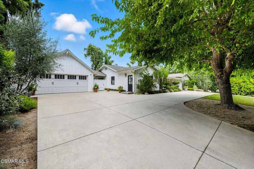 Welcome to this beautifully updated modern farmhouse-style home featuring 5 bedrooms, 4 bathrooms, plus a dedicated office/studio -- all within 3,155 sq ft of spacious living in the heart of Tarzana. Behind a private gate with a circular driveway, this property combines timeless charm with modern comfort.The light-filled interior showcases its farmhouse character with vaulted, beamed ceilings, wide-plank wood floors, and designer lighting. The open-concept layout offers multiple living and dining areas perfect for entertaining. The kitchen flows seamlessly into the family room and dining space, all overlooking the backyard retreat.The home offers five bedrooms, including a generous primary suite and a versatile additional room that can easily serve as a private office, art studio, or creative space -- perfect for working from home or pursuing hobbies.Step outside to your own resort-style paradise with a sparkling pool, relaxing spa, and outdoor firepit -- ideal for gatherings under the stars. The expansive yard offers plenty of space to play, lounge, and enjoy the serene setting.Additional highlights include ample storage, a layout perfect for families or those working remotely, and included gardener and pool service for easy maintenance -- simply move in and enjoy.Located in a desirable neighborhood, this home is a rare lease opportunity that blends privacy, luxury, and convenience -- all in the heart of Tarzana. Unfurnished or partially furnished option available.