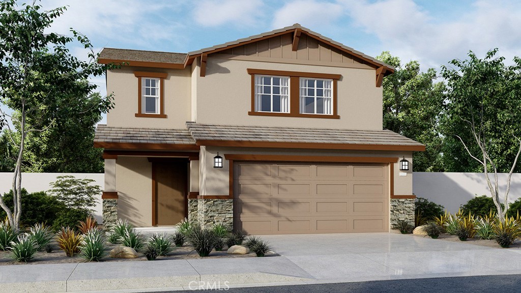 NEW CONSTRUCTION and QUICK MOVE-IN in WINCHESTER - SOLAR INCLUDED!! - This 1,874-sf home on a CORNER LOT with a California Bungalow façade has 5 bedrooms and 3 bathrooms - INCLUDES - WASHER/DRYER, REFRIGERATOR, WINDOW TREATMENTS and BACK YARD LANDSCAPING! The Island kitchen with island eating area has Valle Nevado granite counters, built-in stainless-steel appliances and a walk-in pantry. The interior comes complete with White shaker-style cabinetry throughout, lots of included recessed lighting, Rustic Taupe vinyl flooring on first level and plush carpet in all bedrooms, stairs, and closets! There is a DOWNSTAIRS BEDROOM AND FULL BATHROOM and upstairs the main bedroom with ensuite bathroom and walk-in closet, 3 additional bedrooms and full bathroom, and a laundry room. There is also a direct-access two car garage PRE-PLUMBED for an electric car! This truly modern home has all the Smart Home features you would expect and, is LANDSCAPED AND IRRIGATED in the front and back yards. The Pradera Place community is situated close to local parks and freeway access. This home is READY NOW for move-in and we can't wait to WELCOME you HOME! **HUGE SAVINGS!! Solar is "No additional cost to your buyer" - it is INCLUDED IN THE PRICE OF THE HOME**
