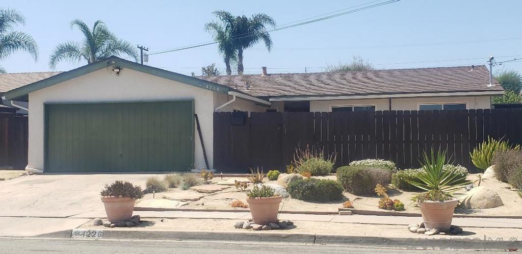 Investor Opportunity! This is the Clairemont Mount Street gem you have been waiting to rehab. Bring your design ideas to this 4 bedroom 2 bath 1,338 square foot home. Unique features include a large front privately gated concrete patio perfect for a lounge area to relax and enjoy the SD sunshine. Updates include dual pane windows, a kitchen that was remodeled with quartz counters in 2022 and the sewer line was replaced. Great central location on a quiet street near shops and restaurants.
