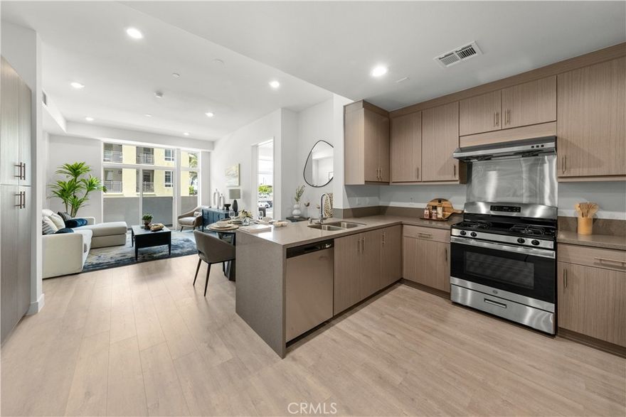 Monterey Bay Square is an exclusive, brand new mixed-use community offering 62 luxurious residences in the vibrant heart of Alhambra. Designed with modern elegance and meticulous attention to detail, each penthouse home spans two spacious stories and features soaring ceilings, floor-to-ceiling windows that flood the space with natural light, quartz countertops, and open floor plans perfect for both relaxing and entertaining. Penthouse units include an en-suite bedroom on the lower level and an en-suite bedroom upstairs, offering comfort and privacy throughout. This unit has two balconies with stunning views of the surrounding mountains and city skyline, while an additional secluded rooftop terrace provides a peaceful outdoor retreat facing the interior of the community. Residents of Monterey Bay Square enjoy unparalleled amenities, including a state-of-the-art fitness center, an elegant resident lounge for social gatherings, and a beautifully landscaped terrace designed for outdoor relaxation. Located just minutes from Alhambra Square’s premier dining, shopping, and cultural experiences, Monterey Bay Square offers the ideal blend of sophistication, comfort, and convenience. Schedule your private tour today and experience Monterey Bay Square in person!