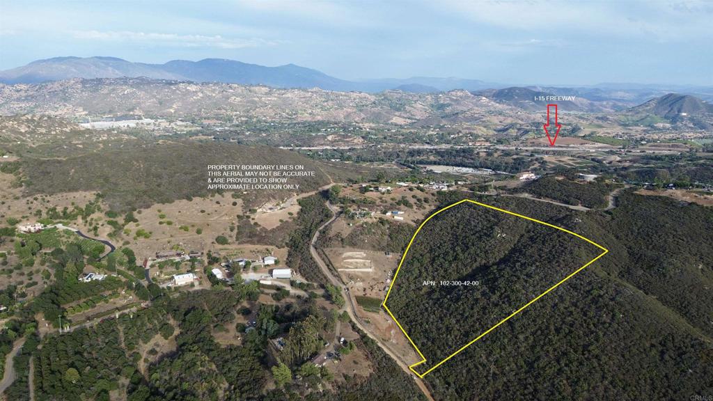 10.5 Acres in Fallbrook. A blank canvas for your building site, agriculture project, investment or weekend get away. Located about 1 mile from I-15 from I-15, minutes to Temecula, downtown Fallbrook or the coast. Rainbow Glen is a tucked away agriculture / residential valley, rural setting yet minutes to everything. Enjoy panoramic views and sunsets.