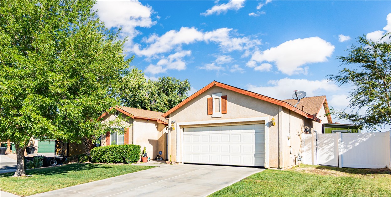 Beautiful 4-Bedroom Home on a Private Corner Lot in the City of Victorville! This home features an open modern-concept layout w/ soaring vaulted ceilings. Living room w/ fireplace. Dining area w/ ceiling fan. Kitchen w/ hardwood cabinets & stainless-steel appliances. Spacious Master Bedroom Suite w/ dual vanities. Mother-in-law suite w/ full bath & closet (separate entry). Fantastic backyard area w/ covered patio & grassy area – perfect for entertaining! Outdoor shed for storage. 2 car garage w/ plenty of driveway parking. Just minutes to the best shopping, dining, & entertainment the area has to offer. Turnkey!