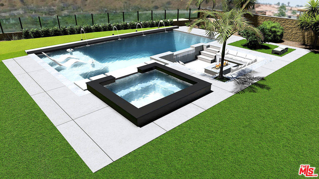 LUXURIOUS RESORT-STYLE BRAND-NEW TOLL BROTHERS HOME! 24-HOUR GUARD-GATED COMMUNITY MASSIVE 15,500 SQFT LOT | PRIVATE OASIS WITH ULTRA-LUXURY POOL, SPA, SUNKEN SEATING, FIRE FEATURES, AND FLOATING STEPS WITH WATER FEATURES! HIGHEST POINT IN THE COMMUNITY WITH PICTURE-PERFECT, BREATHTAKING MOUNTAIN VIEWS FROM SUNRISE TO SUNSET! Welcome to 20115 Galway Lane, an ultra-luxurious, brand-new modern estate situated at the highest point in the prestigious Westcliffe 24-hour guard-gated community. This exceptional home offers uninterrupted mountain views and some of the most spectacular sunsets in all of Southern California. With a massive 15,500 sqft lot and over $1.1M in designer upgrades inside and out, this one-of-a-kind property is in a league of its own. Step inside through a stunning oversized glass pivot door with a secured metal frame and be greeted by soaring 24-foot ceilings and breathtaking views framed by floor-to-ceiling glass and massive stacking doors that disappear into the walls, creating a seamless indoor-outdoor flow. The open-concept gourmet kitchen is a chef's dream, featuring Wolf and Sub-Zero appliances, a dramatic waterfall-edge quartz island, custom European cabinetry with under lighting, walk-in pantry, 6-burner gas range with griddle and a stainless steel farmhouse sink. Just off the kitchen, the expansive great room shines with two-story ceilings, oversized windows, and a sleek floating staircase that anchors the modern design Upstairs, the primary suite is a true retreat, offering panoramic mountain views, a spacious sitting area, and a spa-inspired bathroom with a large soaking tub, dual vanities, custom stone countertops, and a rainfall shower system. Three additional upstairs bedrooms each feature their own en-suite bathrooms. A multigenerational en-suite bedroom on the main level and a bonus room ideal for an office, extended home gym, or playroom complete the versatile layout. PRIVATE BACKYARD OASIS ( BIGGEST IN THE COMMUNITY ) Step into a private oasis on a sprawling 15,500 sq ft lot, expertly designed by a renowned contemporary architect. The expansive backyard features a stunning, approximately 34-foot-long modern pool with a baja shelf, integrated spa, and dramatic floating steps that lead to a sunken fire pit lounge surrounded by soothing water features all set against a breathtaking mountain backdrop for entertaining, relaxing, and creating unforgettable memories. The property also offers a generous green space, a custom golf putting area, and a spacious patio for effortless outdoor living. The home's curb appeal is elevated by sleek front floating steps, a welcoming front porch, and stylish secured metal side gates. The backyard is a private, resort-style oasis in progress. Skip the stress and enjoy the luxury of moving into a brand-new home with a stunning backyard already underway. Whether you're envisioning relaxed pool days, elegant sunset soires, or weekend play dates. This yard has room for it all. With enough space to host over 300 guests, it offers limitless potential for entertaining and everyday enjoyment.Additional features include: a fully paid solar system, 2-car garage, upstairs laundry room, and a location within walking distance of the contemporary 50-acre community park offering tennis courts, hiking trails, basketball, pickleball, an amphitheater, splash pad, and more. Zoned for top-rated schools, including Sierra Canyon and Porter Ranch Community School, and just minutes from premier shopping, dining, golf, and hospitals. A rare opportunity that has everything in it for a dream home. Schedule your private showing today!!