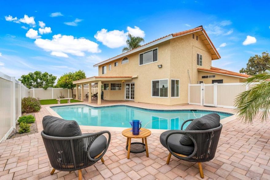 Welcome to your Dream Pool Home in the heart of Bonita. Tucked away in a peaceful Cul-de-sac, this 5 Bedroom 4 bath home is the perfect home for those who value space, convenience and a true sense of community. Your private backyard oasis awaits with a sparkling pool, fruit trees, low maintenance turf perfect for weekend gatherings, BBQ's or simply relaxing under the sun. A Standout feature is the Fully Equipped ADU with its own Private Entrance, one bedroom, full bath and kitchen, ideal as granny flat, guests quarters or as rental income potential. Live in the main home and rent the ADU for extra monthly income! Located just minutes form parks, schools, golf courses, coffee shops, shopping centers and major freeways. NO MELLO ROOS NO HOA,  just Bonita living at tis best!