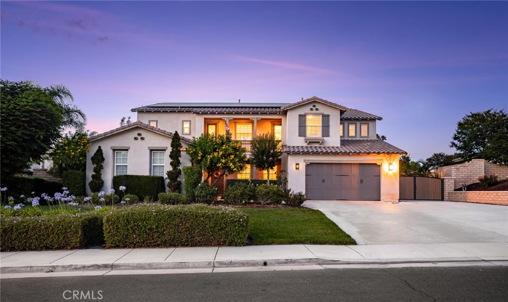 Largest Model in Sierra Heights this Luxury Pool Home with a 4-Car Garage plus Solar. Welcome to this stunning 5 bedroom, 4.5 bathroom home located in the highly desirable Sierra Heights community. Built in 2010 by Standard Pacific Builders, this spacious residence features ebony-finished hardwood floors, soaring cathedral ceilings, and an open-concept layout perfect for entertaining.The gourmet kitchen is equipped with stainless steel appliances, a 5-burner stove, double oven, built-in microwave, dishwasher, and extensive cabinetry throughout. Downstairs includes a large office/den/playroom and a private bedroom with full bath ideal for guests or in-laws.
Upstairs, the primary suite offers dual walk-in closets, jacuzzi tub, walk-in shower, dual vanities, and elegant wall moldings. Additional features include a loft (easily converted to a 6th bedroom), 3 more bedrooms, 2 full baths, and an oversized laundry room with utility sink. Enjoy indoor/outdoor living with a fully upgraded backyard featuring a newer pool with waterslide, spa, built-in BBQ, Teppanyaki grill, refrigerator, firepit, covered patio, backyard speakers, and a putting green.Bonus features: 220V in garages, Solar, RV access/parking, 4-car tandem garage, surround sound wiring, low taxes, and convenient access to the 91 Freeway, Tyler Mall, restaurants, Kaiser Hospital, and Metrolink.