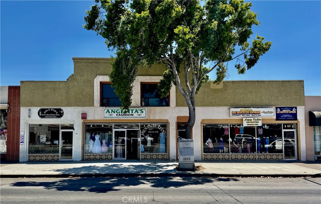 This two-story retail and office building is 100% leased with long-term, good-paying tenants, conveniently located near the high traffic intersection of Broadway and Main St. in downtown Santa Maria.
The adjacent area is in the midst of extensive commercial and residential revitalization, with over 330 projected new apartments in the immediate area.
LOT SIZE - 9,360 SF
BUILDING SIZE - 10,387 SF
TOTAL LEASABLE SPACE - Approx 8,860 SF
PARKING - Curbside parking in front on Main St., shared parking lot behind building with back door access.
LOWER LEVEL - Six commercial/retail stores and 65 ft of Main St. frontage.
UPPER LEVEL - Ten individual offices and 2 two-fixture common restrooms.
ZONING - SP Gateway: Commercial, Retail, Restaurant, Community Centers, Theater
APN - 123-043-015, Santa Barbara County
LOCATION - South side of Main St., one and one-half blocks West of Broadway.
CONSTRUCTION - Frame stucco walls with block masonry dividing walls, flat asphalt roof, plate glass window frontage.
LONG-ESTABLISHED TENANTS
ZERO VACANCY (SEPT 2025)
GROSS REVENUE $119,157 (2024)
EXPENSES $54,959
NET OPERATING INCOME $62,197