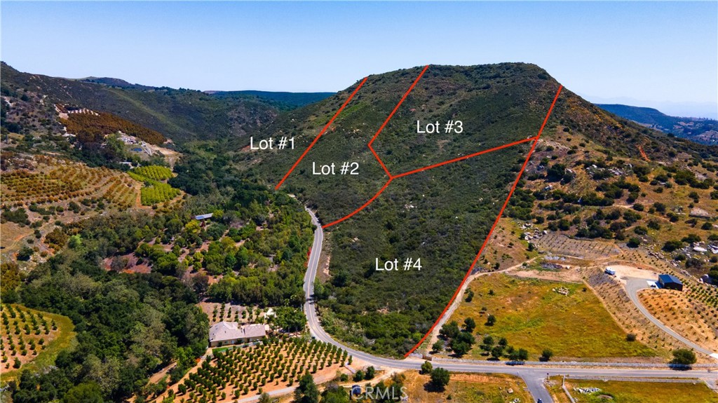 4 Parcels sold separate or together. Escape the ordinary and find your freedom in De Luz—Temecula’s hidden gem known for its rolling hills, ocean breezes, and peaceful, rural charm. Tucked among luxury estates, vineyards, and avocado groves, this is the perfect backdrop for your dream home, hobby farm, or private retreat. Located just a short drive from SoCal’s top wine country and within reach of both San Diego and Orange County, De Luz offers a rare blend of quiet seclusion and convenient access to city life. You have the option to purchase one, several, or all four neighboring parcels—each offering expansive acreage and endless potential: Lot #1: 12.54 acres offered at $199,000. Lot #2: 9.29 acres offered at $199,000. Lot #3: 14.17 acres offered at $209,000. Lot #4: 9.11 acres offered at $189,000. All 4 Lots Together: 45.11 acres for a total of $779,000. Whether you're dreaming of wide-open space, planning an agricultural venture, or just want to build your forever home in a setting that feels worlds away, this land offers the space and freedom to make it real.
