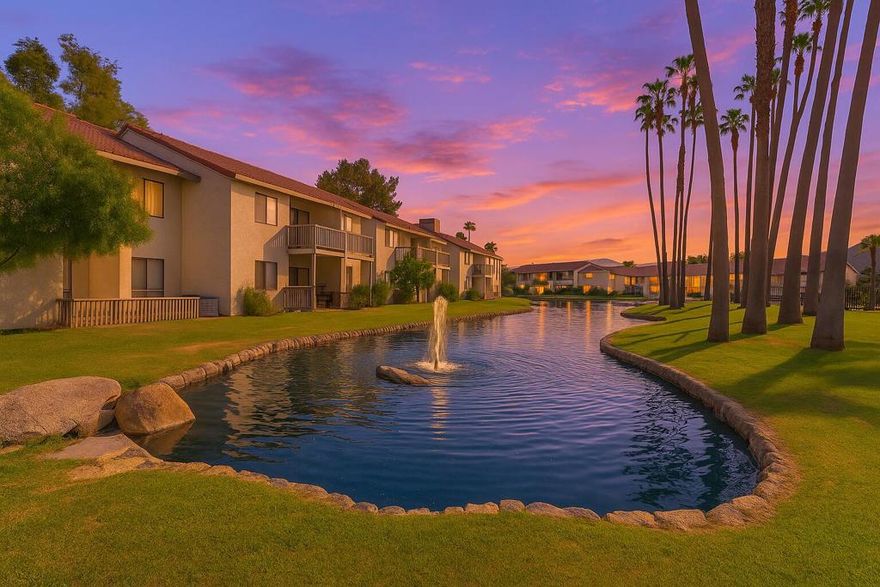 Escape to Palm Lake -- a peaceful, guard-gated community where every day feels like vacation! This beautifully maintained ground-floor 2 BD / 2 BA condo offers the perfect blend of comfort, privacy, and convenience. Step inside to a bright, open-concept living space that flows seamlessly to your private enclosed patio, ideal for morning coffee, dining al fresco, or relaxing after a day in the sun.The kitchen features ample counter space, updated appliances, and generous cabinetry, perfectly suited for easy living and entertaining. Both bedrooms feature new plush carpeting, and the primary suite offers a spacious walk-in closet and an updated bath. The interior has been freshly painted, giving it a clean and inviting feel, and in-unit laundry hookups add to the home's functionality.Enjoy a true resort-style lifestyle with two sparkling pools and a soothing spa, tennis courts, sand volleyball, and a fitness center and clubhouse for social gatherings or workouts. Beautifully maintained landscaping enhances the tranquil atmosphere throughout the community.With one of the lowest HOA fees in the desert at just $400/month, covering exterior maintenance, roof, landscaping, and all amenities, Palm Lake offers exceptional value for full-time residents, seasonal homeowners, or investors seeking a desirable rental opportunity.Ideally located near El Paseo's world-class shopping and dining, golf courses, and major conveniences, this is desert living at its best. Don't miss the chance to own your own slice of paradise in Palm Desert -- call today for your private showing!Many of the pictures have been digitally enhanced including virtual staging of furniture.