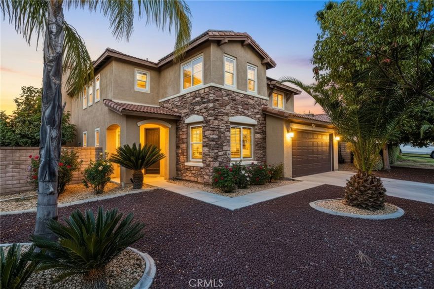 Welcome home! As you walk up to your new home you'll notice a drought tolerant front yard with potential for RV parking.  As you enter your home you will find a downstairs bedroom and full bathroom.  You also have a large kitchen and open concept front room, dining room, and family room.  The kitchen features tons of counter space, abundant cabinets, and a large island.  Heading upstairs you'll find a loft at the top of the stairs with another full bathroom and 4 great sized bedrooms.  The oversized master bedroom has amazing views of the valley and even snow capped peaks in the winter. Your backyard is a pool sized yard with various fruit trees. Your home is minutes from shopping, schools, and entertainment.