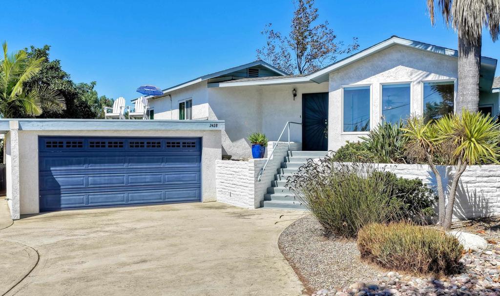 A True Fire Mountain Gem – Ocean Views & Endless Potential This is the one you’ve been waiting for! Located in the highly desirable Fire Mountain community of Oceanside, this charming single-story mid-century home offers nearly 1,900 sq ft of living space on over ¼ acre. Built in 1952 and lovingly maintained by the current owners for decades, it’s now ready for your personal touch—a fantastic opportunity to create your dream home. The home features 3 bedrooms, 2.5 baths, and wraps around the central atrium. There is a walk-in basement, crawl space, and a spacious deck off the kitchen with panoramic views of San Jacinto and surrounding mountains. This home sits up high on the lot and offers ocean views from the front of the home, living room, and front bedrooms, with the potential to enhance those views even further by trimming some of the mature landscaping. The home’s south-southwest orientation captures stunning natural light and refreshing ocean breezes. Modern upgrades include 5 mini-split systems and dual-pane windows for year-round comfort. The fenced yard is a private retreat with fruit trees, a workshop, and ample space for RV parking, an ADU, or even a swimming pool. The attached 2-car garage features a flat roof—perfect for a future rooftop deck to take full advantage of the ocean views. Just minutes from Carlsbad beaches, shopping, dining, and with easy freeway access, Fire Mountain is a welcoming, walkable neighborhood where residents enjoy a strong sense of community. Don’t miss this rare opportunity to own a slice of coastal paradise with room to grow and make it your own!