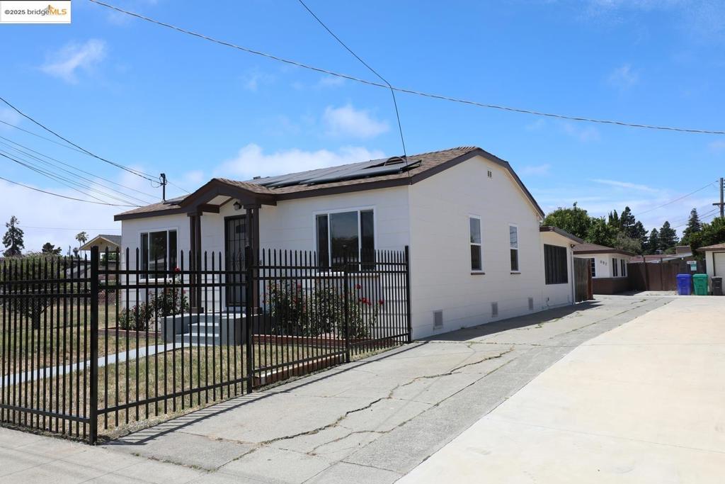 2 DETACHED HOUSES ON 1 LOT! Each has its own street / postal address, gas/electric meters and fenced backyard. Both were completely remodeled. The front house (680 Sunset Blvd) is 1,700 sqft, with 3bd2ba, living room, kitchen plus bonus room. The rear house (682 Sunset Blvd) is 1030 sqft and was built in 1967, with 2bd1ba, living room, bedroom, kitchen plus breakfast area. BOTH were freshly painted interior & exterior, new kitchen, new bathrooms, new appliances, new floors, and new dual pane windows! 2-car garage plus a carport. Close to Schools, in walking distance to Mission Blvd with shops & restaurants. Don't miss this opportunity for investment property, large family, in-law or guest house.