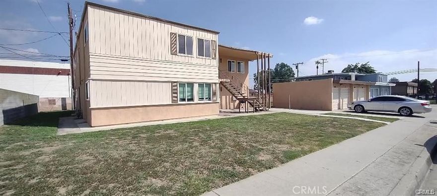 Nice upstairs unit, featuring 2 bedrooms, 1 bath, tile flooring throughout the apartment, newer kitchen cabinets with granite counters, electric stove, 1 car garage, owner pays water, trash and gas.  Easy access to local stores, restaurants and local 210 freeway.