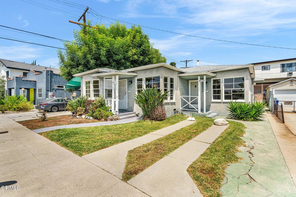 This adorable duplex has tons of potential for the right buyer. Each unit is a one bedroom and one full bath. Front unit is slightly larger with a dining room whereas the back unit has a breakfast nook for eating.They both have faux fireplaces in a nice large living room. Each unit has small front porches and each unit has a single car garage. Small backyard with covered patio area that is attached to garage. So much potential and great location in Eagle Rock. These units have been in the same family for years. Trust sale . AS -IS FIXER. This property is SUBJECT TO LOS ANGELES CITY RENTAL LAWS.