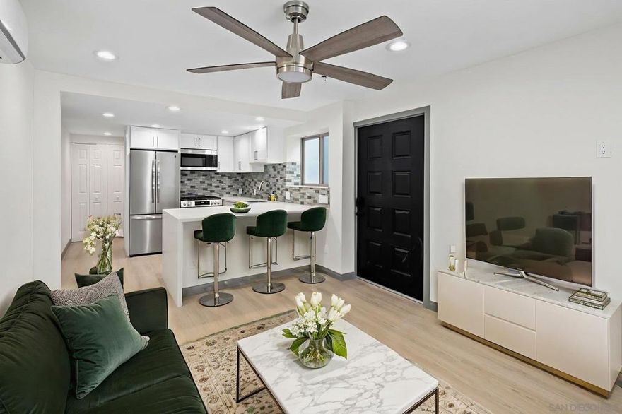 Experience the allure of brand-new construction in one of San Diego’s most coveted neighborhoods. Tucked away in a tranquil cul-de-sac, this exquisite 1-bed, 1-bath unit embodies understated luxury and thoughtful design.  Fit with a gas range, dishwasher, water softening system, and bar seating, this 680 SF unit is perfect for one-person. The generous bedroom features a very spacious walk-in closet, and in-unit laundry with built-in storage plus zoned heating and cooling elevate everyday comfort. Enjoy access to a large backyard retreat, shared with just two neighboring residences, this space is perfect for morning coffee or quiet evenings under the stars.   Set within the charming hills of Mission Hills, just moments from renowned dining, boutique shopping, and vibrant neighborhood life, all while enjoying the serenity of a residential enclave.  Available now!