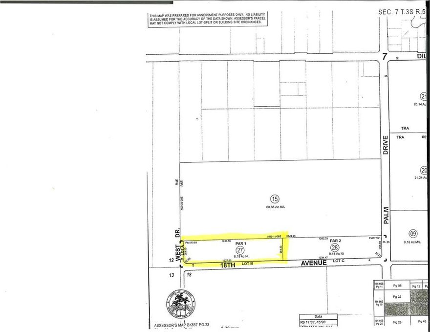 For Sale – 8.18 Acres Vacant Land with 1,227 ft Frontage on 18th St!



Incredible opportunity to own 8.18 acres of vacant land with 1,227 feet of street frontage along 18th Street. Zoned W-2, this property offers a wide array of permitted uses (see supplements for details). Located in a rapidly developing area, this parcel holds tremendous future potential for investment, development, or long-term holding. Don't miss your chance to secure a prime location with endless possibilities!