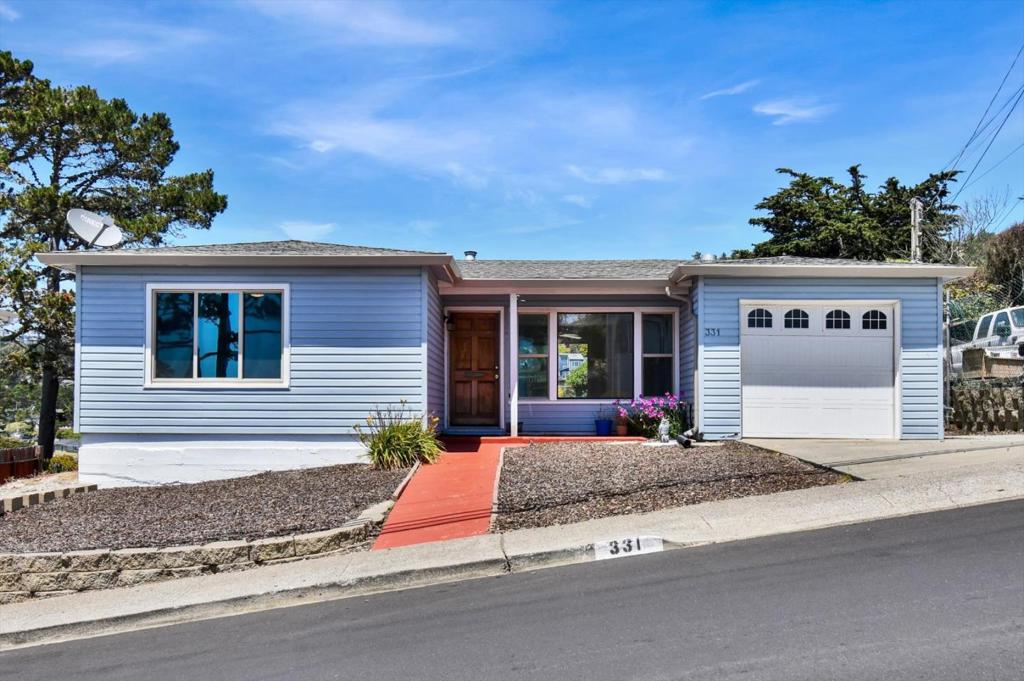 Welcome to this charming home located in the beautiful city of Pacifica. Gorgeous ocean views from the living room, primary bedroom and one of the other 3 bedrooms. This property offers three bedrooms and one full bathroom. The kitchen is equipped with practical amenities such as a Formica countertop, dishwasher, gas oven range, hood over range, and refrigerator, all illuminated by a bright skylight that adds a touch of elegance. The living area features a dining space with a slider to your enormous backyard. The home is cooled by ceiling fans and warmed by central forced air - gas heating. Flooring throughout the home complements the living spaces. With a lot size of 12,869 sq ft, according to the county record data, this home offers ample outdoor space for enlarging your ocean view dream home or creating an extravagant back garden, where you will also enjoy your ocean view! This home being in the north end of Pacifica allows for an easy commute to San Francisco, the peninsula, and silicon valley. Enjoy the comfort, convenience, and ocean views this Pacifica gem has to offer.