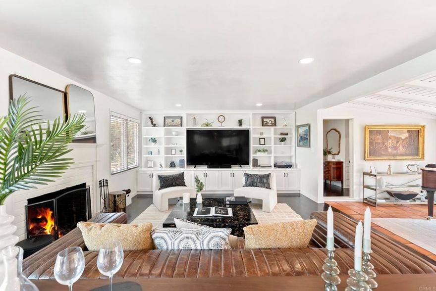 Perched atop 5.26 usable acres in the prestigious West Covenant of Rancho Santa Fe, this beautifully reimagined single-story Modern Ranch-style residence offers timeless design, privacy, and effortless California living. With 4 spacious bedrooms and an open-concept floor plan, the home is bathed in natural light and seamlessly blends indoor and outdoor living. Floor-to-ceiling glass sliders open to an expansive interior courtyard and western-facing meadow, capturing peaceful views and a touch of ocean on the horizon—perfect for golden-hour gatherings or quiet relaxation. The home is thoughtfully designed for entertaining, with a sparkling pool, bocce ball court, and a detached guest casita offering comfort and privacy for visitors. The gourmet kitchen features high-end appliances and sleek finishes, ideal for everyday living or hosting with ease. Located in the award-winning Roger Rowe School District and just minutes from both the historic Village of Rancho Santa Fe and the coast, this westside location is unmatched in convenience and serenity. With direct access to the community’s renowned trail system, 5306 Linea del Cielo is a rare opportunity to own a private, turn-key estate in one of Southern California’s most coveted enclaves