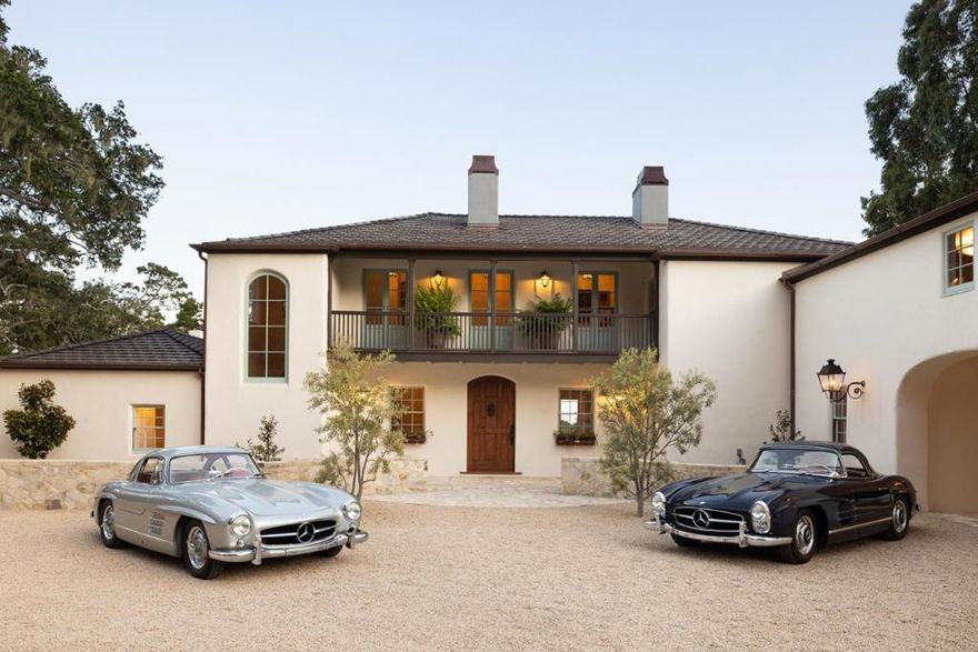 Welcome to a rare and remarkable offering in the heart of Pebble Beach, a fully restored and meticulously renovated century-old Spanish Colonial Revival that blends timeless architecture with modern luxury. This residence is more than a home; it is a thoughtfully crafted tribute to the classic Pebble Beach lifestyle, where every detail reflects quality, comfort, and enduring style. Set among a variety of coastal California foliage and trees near world-renowned golf courses, this historic property has been brought back to life with no expense spared. Original architectural features have been carefully preserved, while high-end upgrades throughout provide all the conveniences of modern living. From the handcrafted wood beams and artisan tilework to the gracious verandas and sunlit interiors, each space has been curated to evoke a warm, sophisticated ambiance. The interior offers a seamless flow between formal and informal living areas, ideal for both quiet everyday living or elegant entertaining. The chef's kitchen is fully updated with premium appliances and custom cabinetry, while the primary suite offers a serene retreat complete with a luxurious bath and private terrace. Every room offers a sense of history, comfort, and connection to the natural beauty surrounding the home.