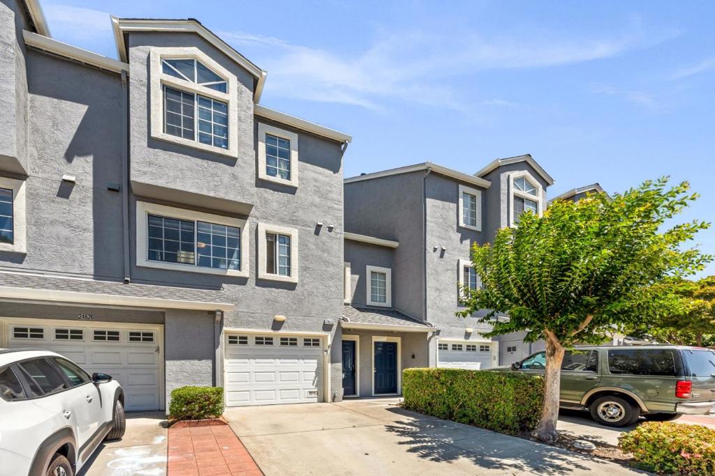 Welcome to the desirable gated community of Diamond Crossing! This is the townhome you've been waiting for - spacious, stylish, and ideally located. Featuring 2 generously sized bedrooms and 2.5 bathrooms, this move-in-ready home offers a well-designed layout with great natural light, functional living space and plenty of storage. One of the standout features is a unique second master suite with a private side entry to the balcony offering direct access to the community pool and spa for ultimate convenience and relaxation. Enjoy the comfort of an attached garage, abundant closet space, and in-unit storage, all within a prime commuter-friendly location. You're just minutes from downtown Hayward, BART, CSU East Bay, shopping, and dining, with easy access to Hwy 92 and the San Mateo Bridge. This is the perfect place to call home!