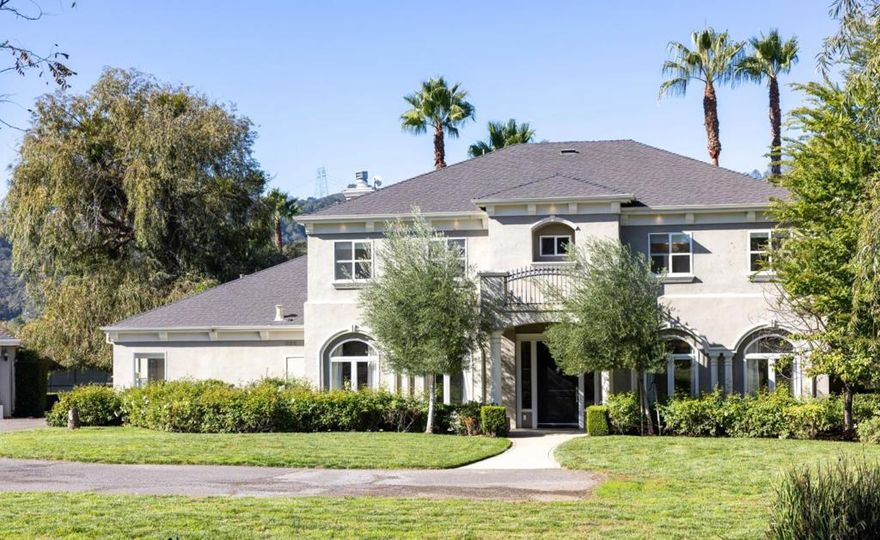 Beautiful 5-acre estate loaded with amenities! This spacious home has been fully remodeled inside with custom details throughout. The main level flows seamlessly between the chefs kitchen, multiple dining areas, expansive living room, and large family room and more, all with high ceilings, abundant light, and easy access to the outdoors. Upstairs, well-appointed bedrooms feature pristine baths and scenic views. The primary suite is a dream with stunning vistas, a fireplace, oversized spa-like bath, and generous walk-in closet. The expansive backyard offers a tennis court, basketball court, pool, spa, and open space to play all surrounded by picturesque scenery. Combining charm and luxury, this home provides the ultimate lifestyle near world-class golf, the wine trail, hiking, downtown Morgan Hill, shopping, and Highway 101. Welcome Home!