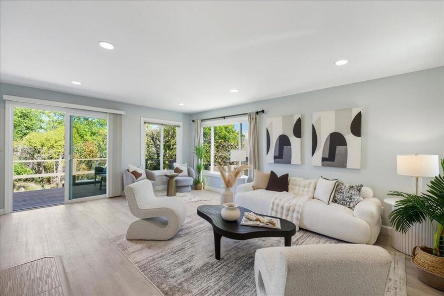 Beautifully Renovated San Mateo Gem! This fully renovated home (2021) has been thoughtfully reimagined from top to bottom, blending modern comfort and timeless design. Enjoy peace of mind with updated plumbing and electrical systems, including all-new pipes and a main panel. The designer kitchen features stylish cabinetry, premium finishes, and an open layout that flows effortlessly into the dining and living spaces  perfect for entertaining.  Retreat to luxurious bathrooms showcasing Hansgrohe fixtures and spa-inspired design. Throughout the home, you'll find thoughtful upgrades including a new garage door and opener, water heater, and a widened concrete driveway providing additional parking.  Step outside to a professionally rebuilt backyard (2022) with a level yard, paver patio, and lush artificial turf in both front and back  ideal for gatherings or quiet relaxation. The property also features enhanced curb appeal with new front landscaping and major exterior upgrades (2023) such as a brand-new roof, fresh paint, and an EV charger.  Located on a quiet cul-de-sac in a family-friendly neighborhood. Don't miss this move-in-ready home that perfectly combines luxury, function, and location!