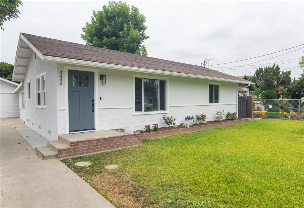 This home is a charming mid-century classic, completely remodeled with attention to every
detail, and all the modern conveniences you could imagine! From the stunning entry door to the
new luxury vinyl flooring, the spacious living/dining room combo invite you in. The sunny
kitchen has lots of quartz counter space, shaker cabinetry, new dishwasher, a gas range and a
new microwave. The convenient inside laundry room is just off the kitchen. The bathroom is
completely upgraded with a new tub, glass shower enclosure and modern fixtures galore!
Quartz counters and the shaker vanity cabinet will make you think you are in brand new
construction! The two good sized bedrooms feature new LVP flooring and ceiling fans. The
brand new mini-split AC and heat units are located in both bedrooms and in the living room.
With energy efficient dual pane windows, you will stay cool in the summer and warm in the
winter! PLUS, don't miss the huge add on family room in the back of the house. This space is
non-permitted, so it is not accounted for in the house square footage but it offers lots of room
for larger gatherings and extra fun. The two-car finished garage, with auto door-opener, plus
the extended driveway, offers ample room for parking! A huge fully landscaped front and back
yard with sprinkler system, are ideal for your outdoor activities. This home is located near
schools, parks, and convenient shopping and restaurants. Close freeway access makes this a
commuter's dream! This darling place will be snatched up soon! Call to view ASAP so you can call this house your home!