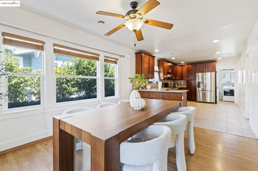 Transparently priced. Stylish comfort meets city convenience in this inviting 2-bedroom, 1-bath Oakland gem. The large modern kitchen, with plenty of space for a center island, is perfect for culinary creativity, while the refreshed bathroom adds a contemporary touch. Step outside to a spacious private backyard with string lights—ideal for gatherings, gardening, or quiet mornings with coffee. A sunlit shed with a window offers endless possibilities as a home office or art studio. With a Walk Score of 79, enjoy easy access to shops, dining, and all that Oakland has to offer.